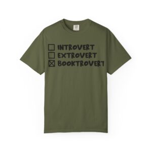 Booktrovert Unisex Garment-Dyed T-shirt - Image 7