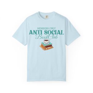 Antisocial Bookclub Unisex Garment-Dyed T-shirt
