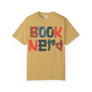 Book Nerd Unisex Garment-Dyed T-shirt - Image 4