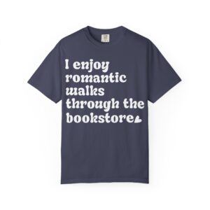 Romantic Bookstore Unisex Garment-Dyed T-shirt - Image 4