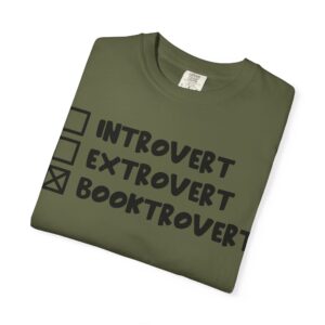 Booktrovert Unisex Garment-Dyed T-shirt - Image 9